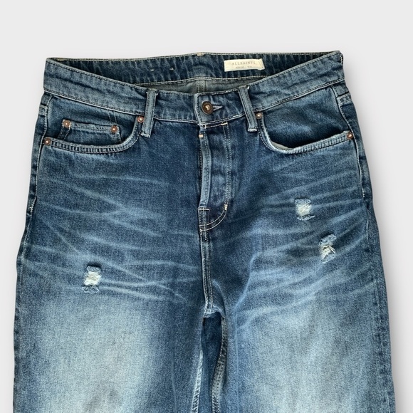 AllSaints Reeves Distressed Straight Leg Jeans - Picture 3 of 9